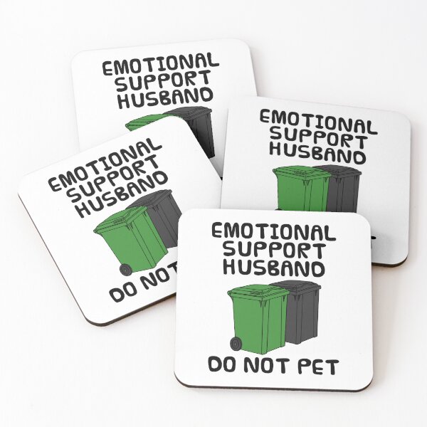 Item preview, Emotional Support Husband Wheelie Bin Trash Funny designed and sold by doodlerob.