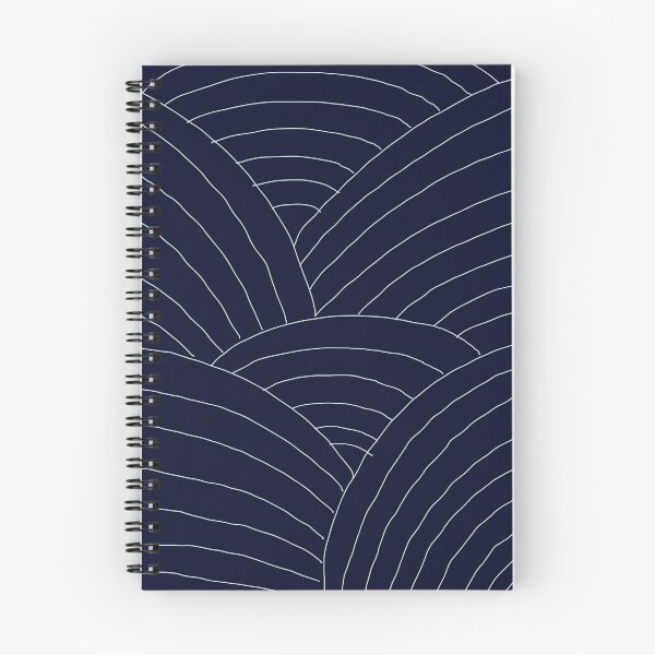 Item preview, Minimalist Wavy Line Art | Modern Abstract Navy & White Pattern | Geometric Design designed and sold by CreationbyNiki.