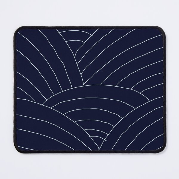 Item preview, Minimalist Wavy Line Art | Modern Abstract Navy & White Pattern | Geometric Design designed and sold by CreationbyNiki.