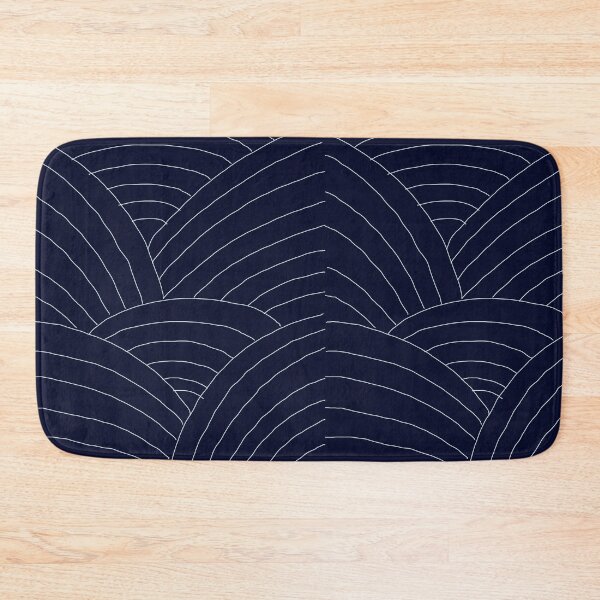 Item preview, Minimalist Wavy Line Art | Modern Abstract Navy & White Pattern | Geometric Design designed and sold by CreationbyNiki.