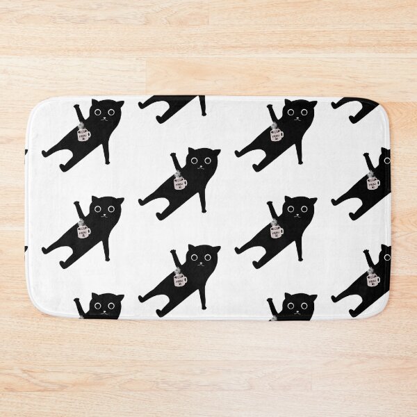 Item preview, Black cat and coffee designed and sold by MEWIKA.