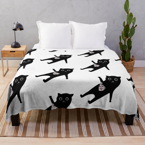 Item preview, Black cat and coffee designed and sold by MEWIKA.