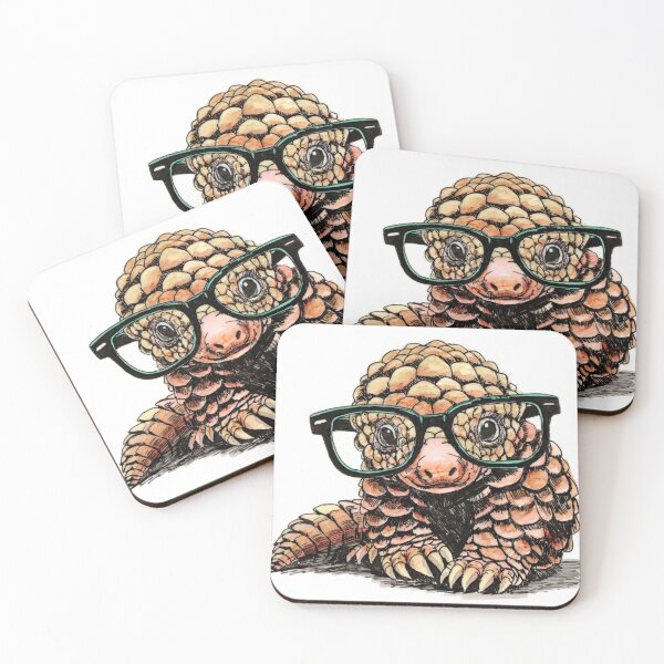 Item preview, Pangolín joven con gafas designed and sold by Scribbles & Doodles by Jinx.