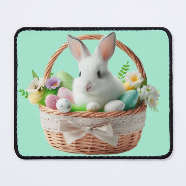Item preview, Beautiful Bunny in Basket of Eggs designed and sold by bonnieleigh6902.