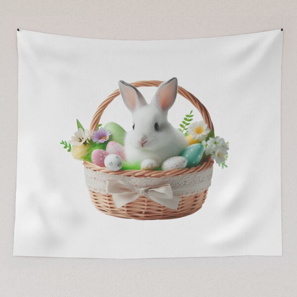 Item preview, Beautiful Bunny in Basket of Eggs designed and sold by bonnieleigh6902.