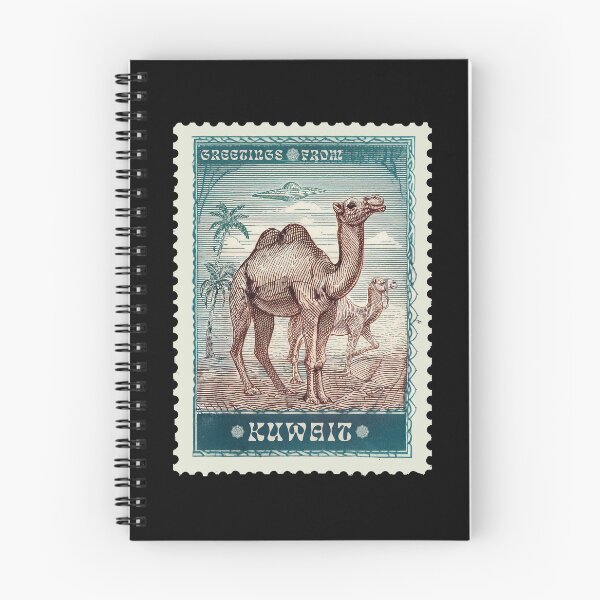 Item preview, Greetings From Kuwait - A Retro Vintage Style Camels Postal Stamp by Craitza designed and sold by House of Sadu by Craitza.