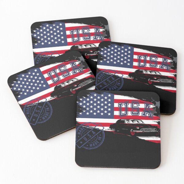 Item preview, American flag , vindage car designed and sold by Natalia Aaa.