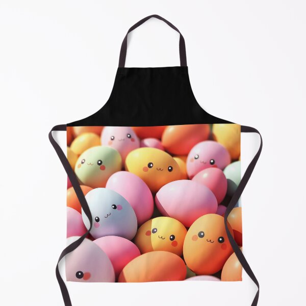 Item preview, kawaii faced cute easter eggs in pastel shades designed and sold by EmeraldeaArt.