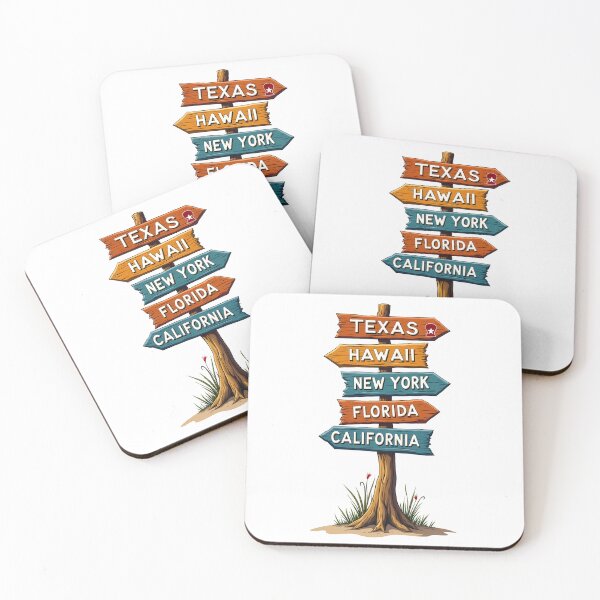 Item preview, Rustic Travel Signpost | U.S. States Road Trip designed and sold by Fikuall.