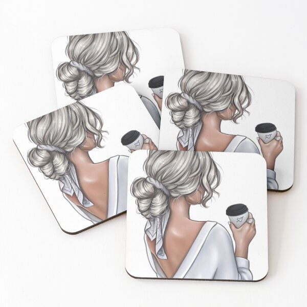 Item preview, Elegant Woman with Coffee and Scarf designed and sold by StyleTee11.