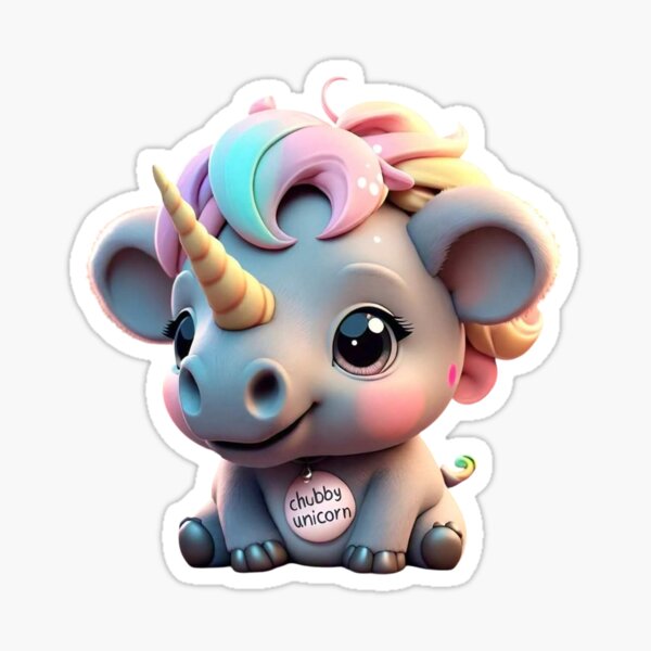 Item preview, Chubby Unicorn Jr. designed and sold by DirtyOwlTradingCompany.