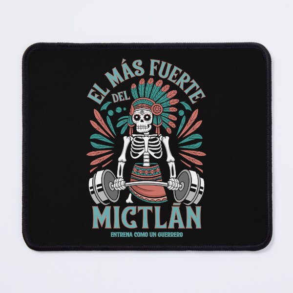 Item preview, El Más Fuerte del Mictlán – Aztec Warrior Gym Skull designed and sold by BeamiCreations.