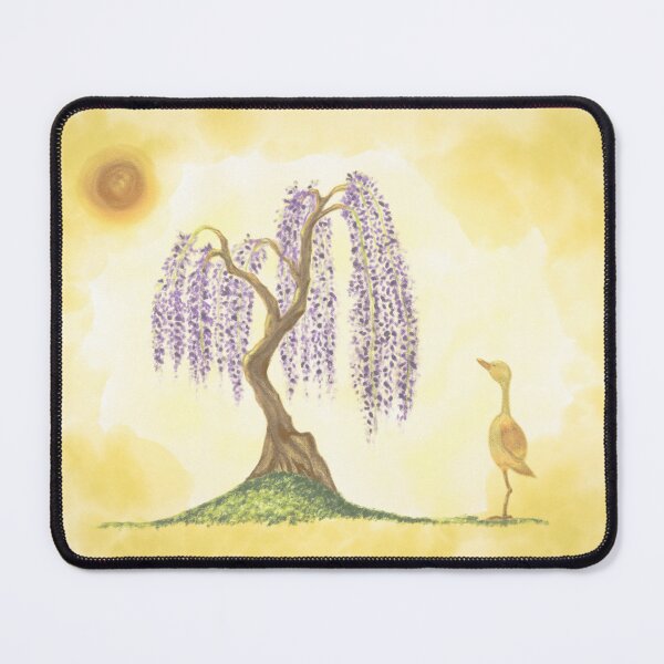 Item preview, A wisteria tree and an adorable orange bird designed and sold by greenPQBstudio.