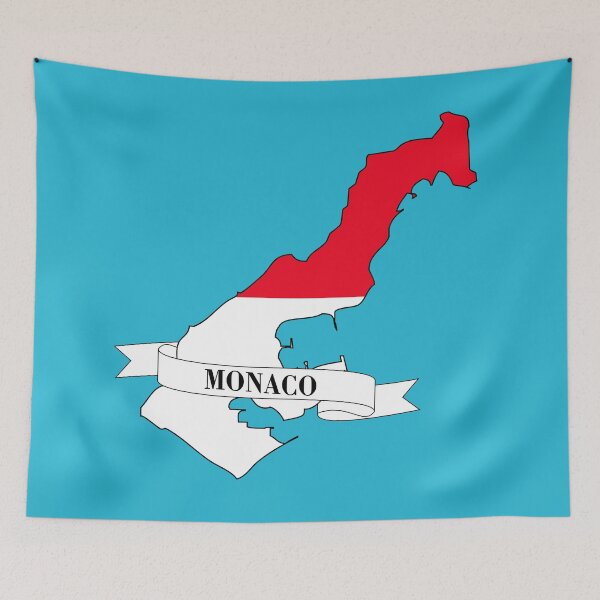 Item preview, monaco flag map designed and sold by visual adventures.