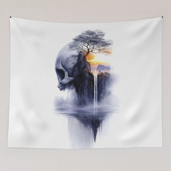 Item preview, Ephemeral Descent: The Skull's Sanctuary in Twilight's Embrace designed and sold by bloorose.
