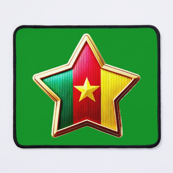 Item preview, ⭐ Cameroon Glory - Shiny Patriotic Star Flag Design ⭐ designed and sold by Highlandkings.