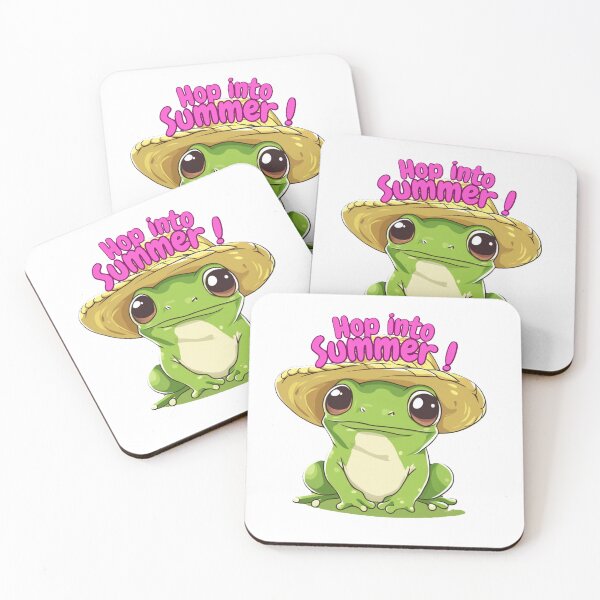 Item preview, Frog in Straw Hat Hop into Summer – Cute Kawaii Sticker, Funny Gen Z Tee with Playful Frog Design designed and sold by Zentuary.