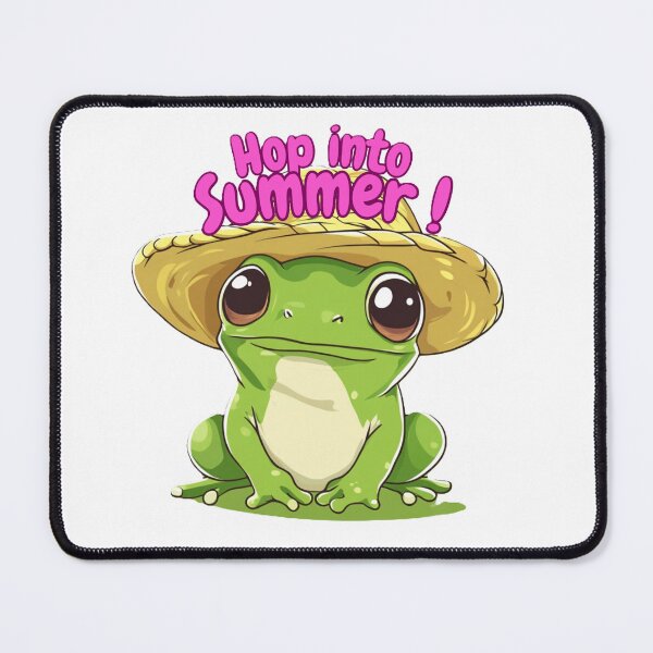 Item preview, Frog in Straw Hat Hop into Summer – Cute Kawaii Sticker, Funny Gen Z Tee with Playful Frog Design designed and sold by Zentuary.