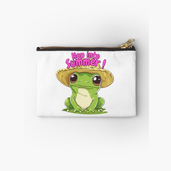 Item preview, Frog in Straw Hat Hop into Summer – Cute Kawaii Sticker, Funny Gen Z Tee with Playful Frog Design designed and sold by Zentuary.