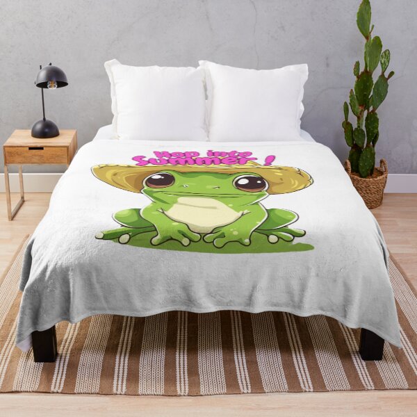 Item preview, Frog in Straw Hat Hop into Summer – Cute Kawaii Sticker, Funny Gen Z Tee with Playful Frog Design designed and sold by Zentuary.