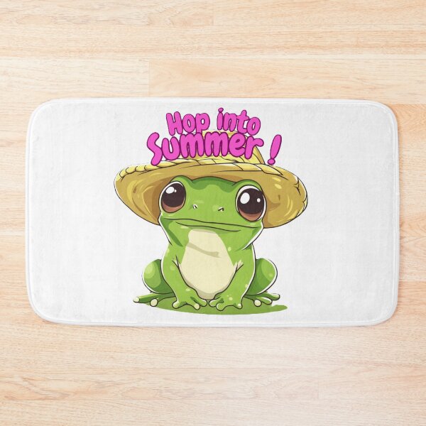 Item preview, Frog in Straw Hat Hop into Summer – Cute Kawaii Sticker, Funny Gen Z Tee with Playful Frog Design designed and sold by Zentuary.
