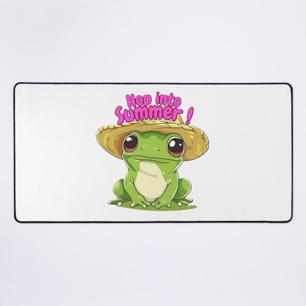 Item preview, Frog in Straw Hat Hop into Summer – Cute Kawaii Sticker, Funny Gen Z Tee with Playful Frog Design designed and sold by Zentuary.