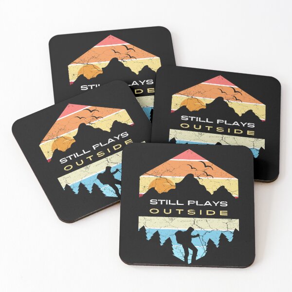 Item preview, Still Plays Outside - Retro Hiking Adventure Mountain Vintage Distressed Style   designed and sold by CreativeKami.