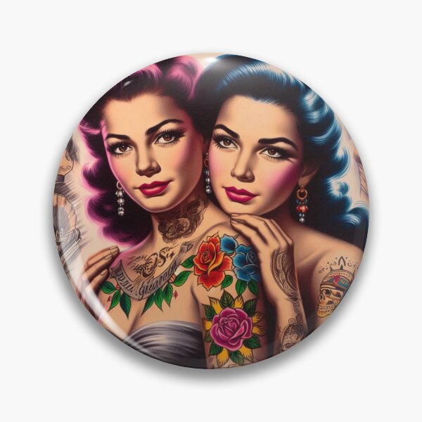 Item preview, Vintage Inked Girls designed and sold by PulpVintage.