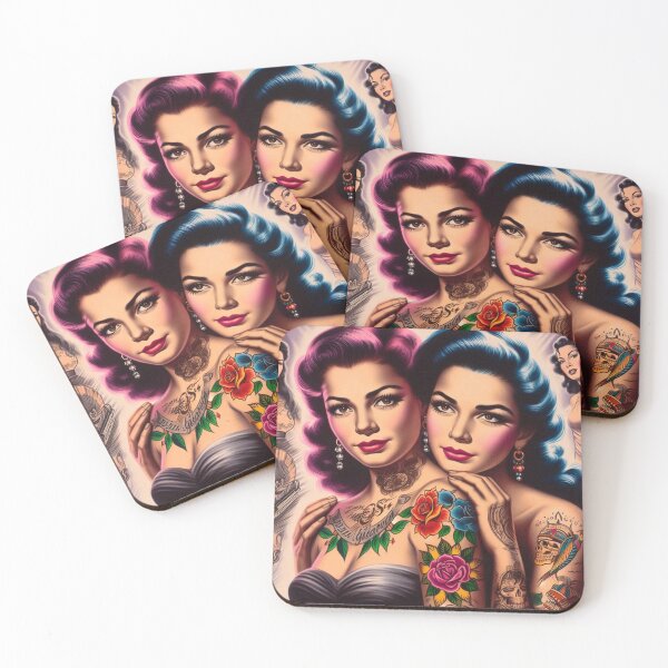 Item preview, Vintage Inked Girls designed and sold by PulpVintage.