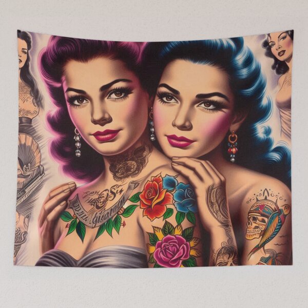 Item preview, Vintage Inked Girls designed and sold by PulpVintage.