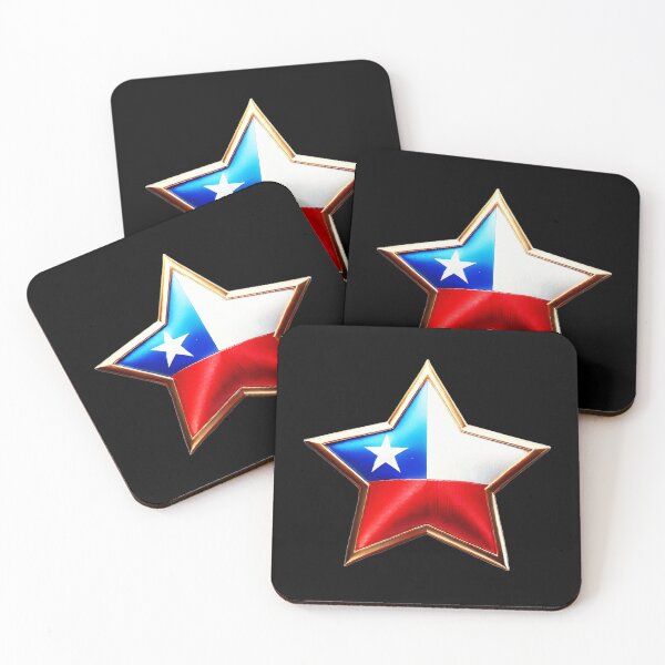Item preview, Chile Estrella - Shiny Patriotic Flag Design designed and sold by Highlandkings.