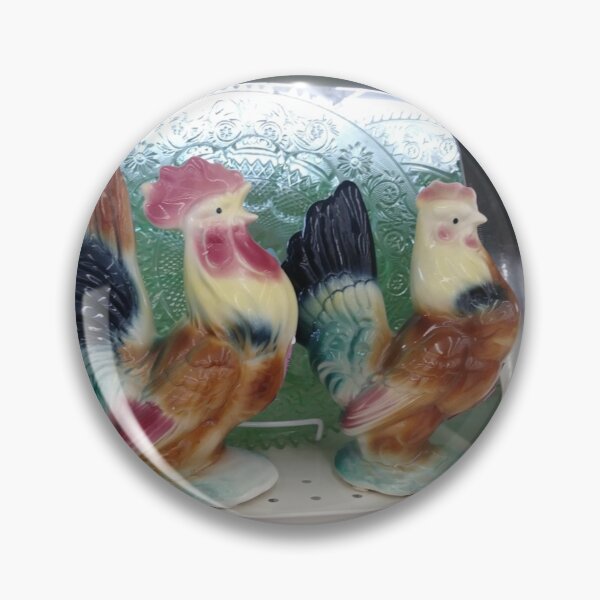 Artikelvorschau, Hühner- und Hahnfigur entworfen und verkauft von happy-thrifting.