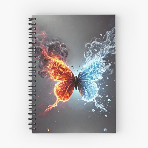 Item preview, Elemental Balance: Fire & Frost Butterfly designed and sold by AbstractAnom.
