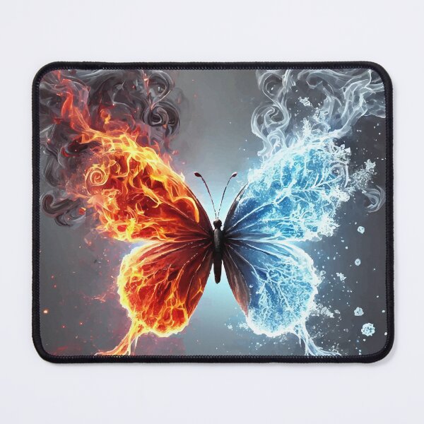 Item preview, Elemental Balance: Fire & Frost Butterfly designed and sold by AbstractAnom.