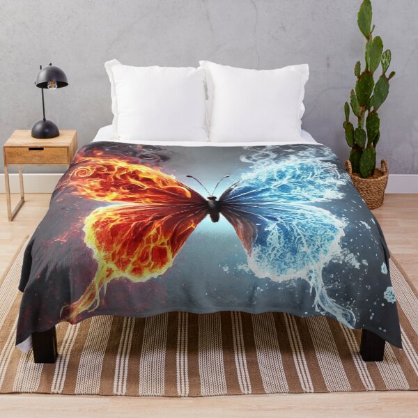 Item preview, Elemental Balance: Fire & Frost Butterfly designed and sold by AbstractAnom.