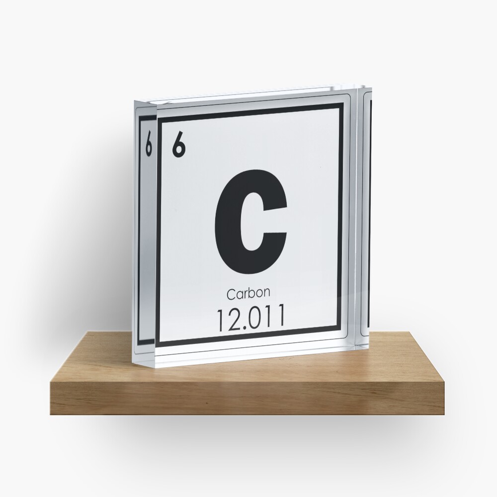 Carbon chemical element Acrylic Block