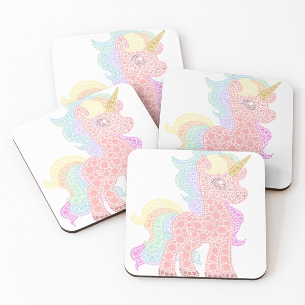 Item preview, Rainbow Unicorn Dot Art designed and sold by Cardiff Creative.