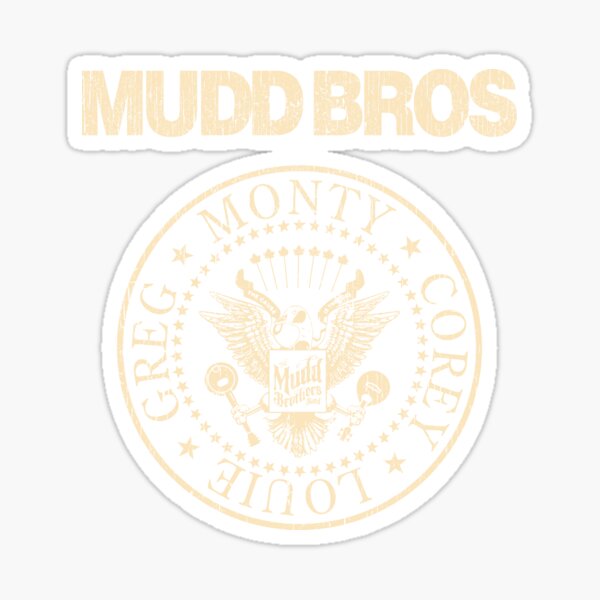 Mudd Brothers Band Canadian Punk Logo Distressed Sticker