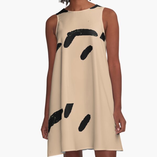 Item preview, Minimalist Tan Squiggle Pattern designed and sold by Araible Designs.