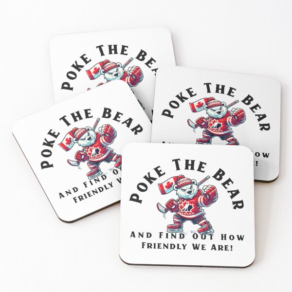 Item preview, Poke The Bear & Find Out Canadian Polar Bear Hockey Design designed and sold by KokkoCanada.