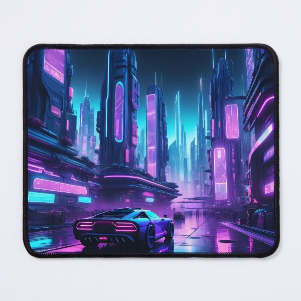 Artikelvorschau, Neon Cyberpunk City – Futuristische Nachtfahrt entworfen und verkauft von FusionCipher.