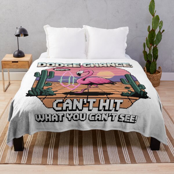 Item preview, Dodge Chance Flamingo Pixel Art Retro Gaming designed and sold by NaturePixel.