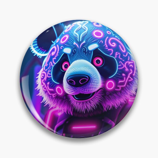Item preview, Cyberpunk Neon Panda – Futuristic Glowing Digital Art designed and sold by FusionCipher.