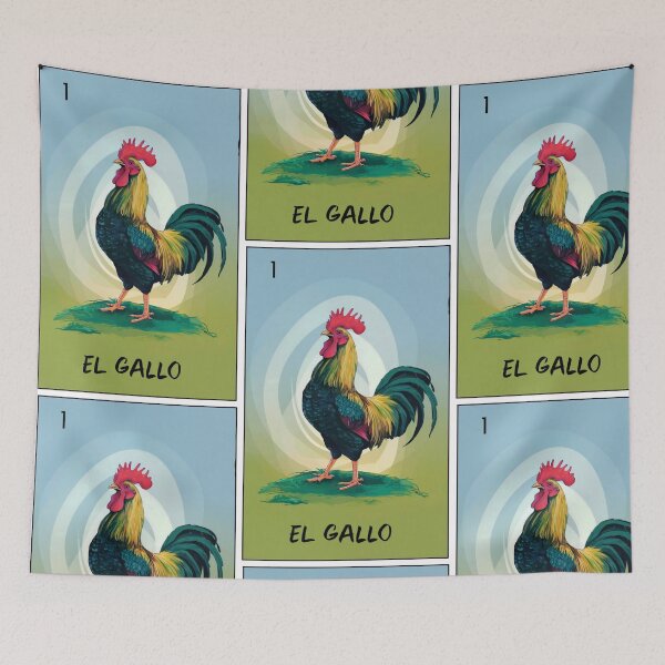 Item preview, El Gallo (The Rooster) Lotería card 01 designed and sold by matteflor.