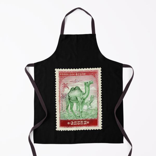 Item preview, Greetings From Qatar - A Retro Vintage Style Camels Postal Stamp by Craitza designed and sold by House of Sadu by Craitza.