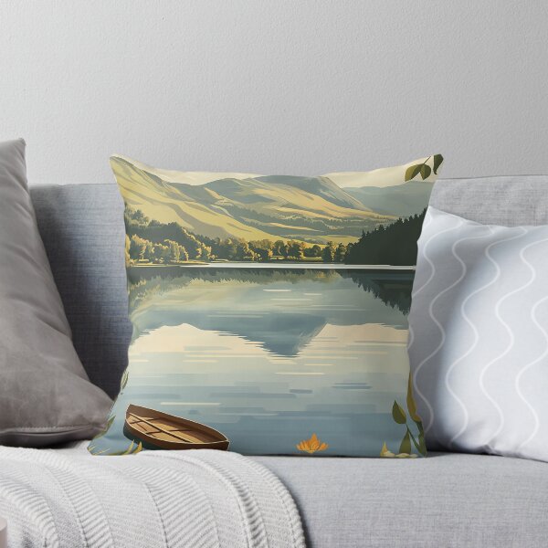 Item preview, Lake District UK Travel Poster - Retro Scenic Landscape & Nature Art Print designed and sold by StrasserArt.