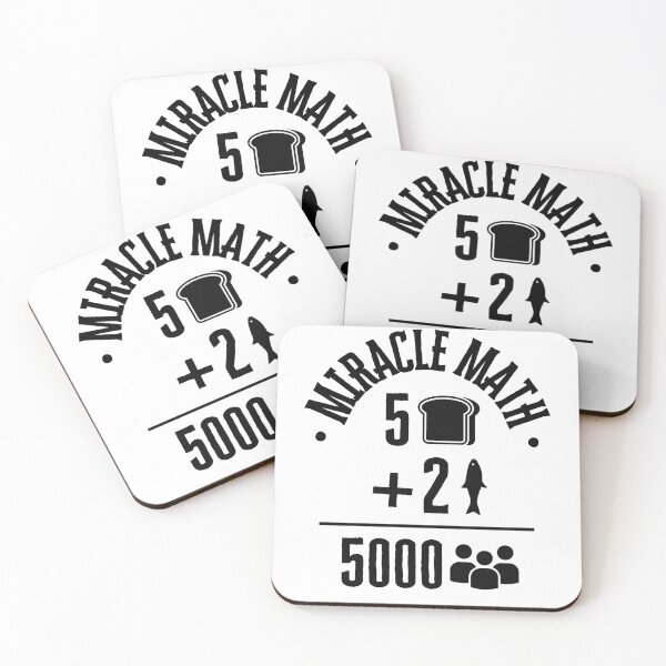 Item preview, Miracle Math Jesus Feeds 5000 Black Ink designed and sold by GFamilyC.