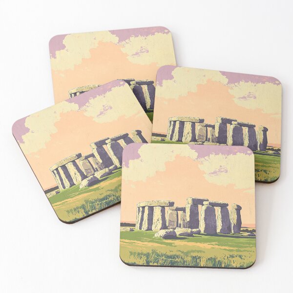 Item preview, Stonehenge England Travel Poster - Retro Historic Landmark Art Print designed and sold by StrasserArt.
