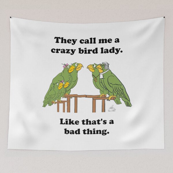 Item preview, Oscar Family Crazy Bird Lady designed and sold by Laughing Parrot Studio.