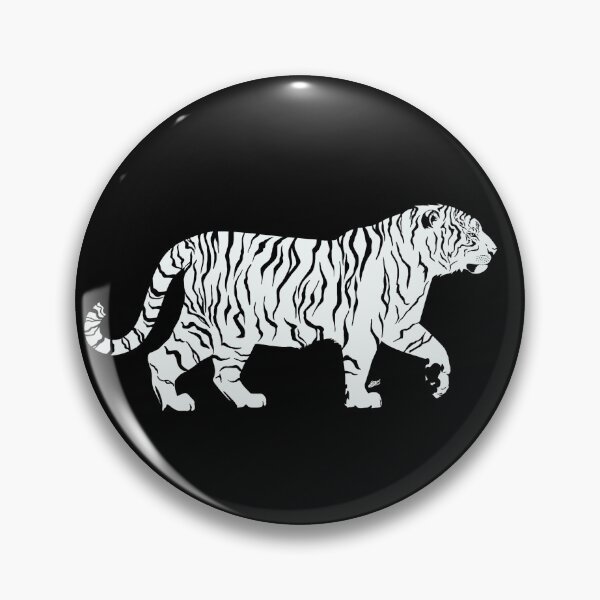 Item preview, White tiger negative stripes designed and sold by PlumeHarfang.